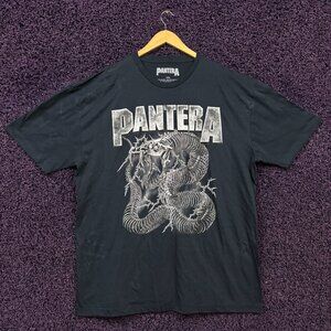 Pantera Electrified Skeletal Snake Thrash Metal T-Shirt XXL